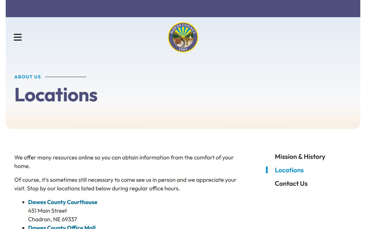 Dawes County inmate population jail and sheriff location page